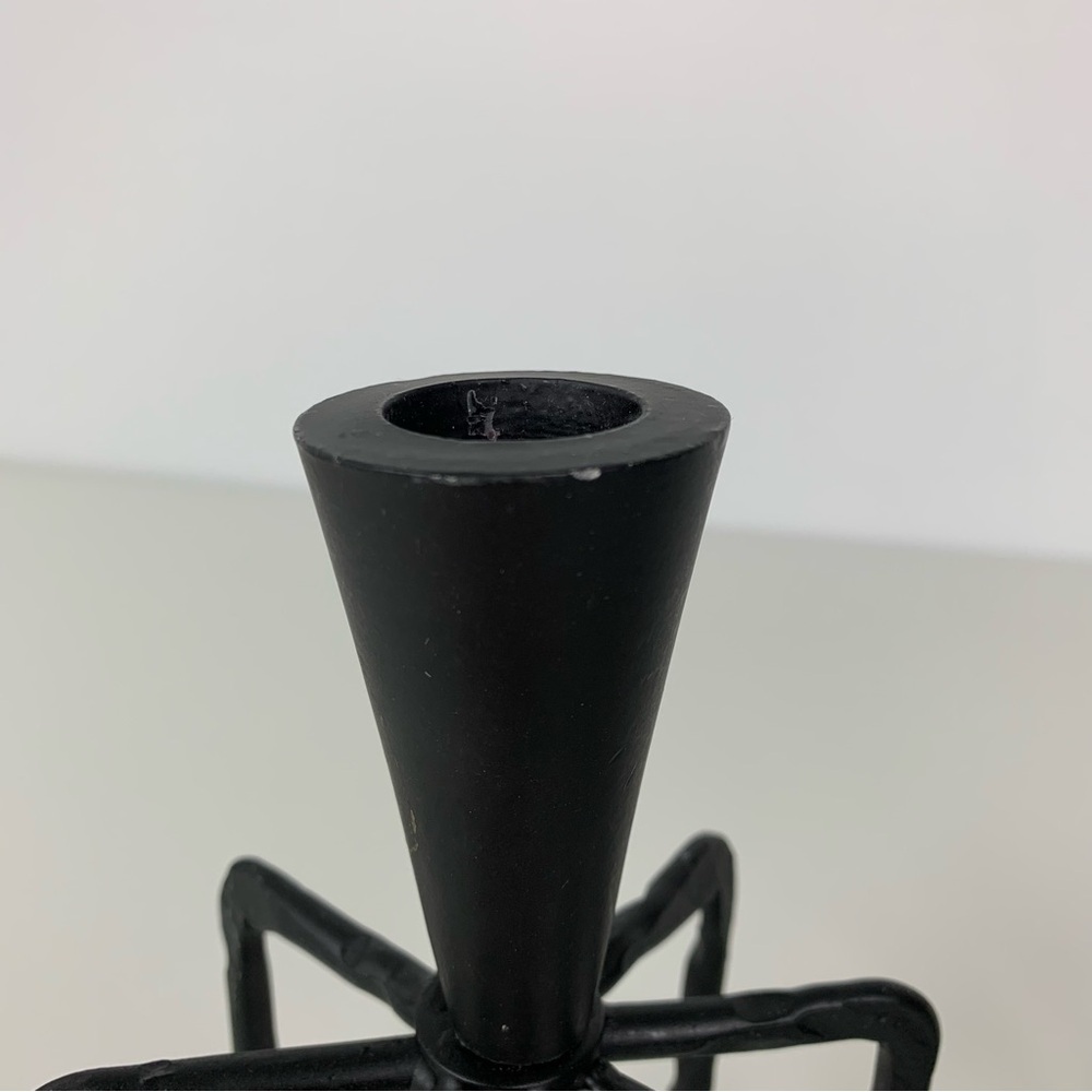 Pair Spider Legged Candle Holder Metal Black Dual Use Weird Scary Unusual - Picture 12 of 15
